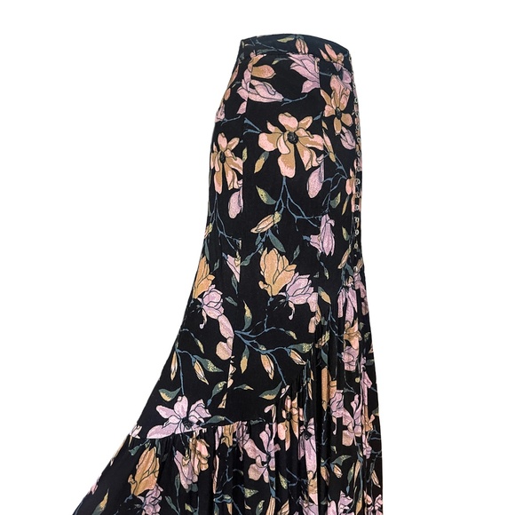 Free People Smooth Sailing Maxi Skirt- Onyx Combo - Picture 3 of 6
